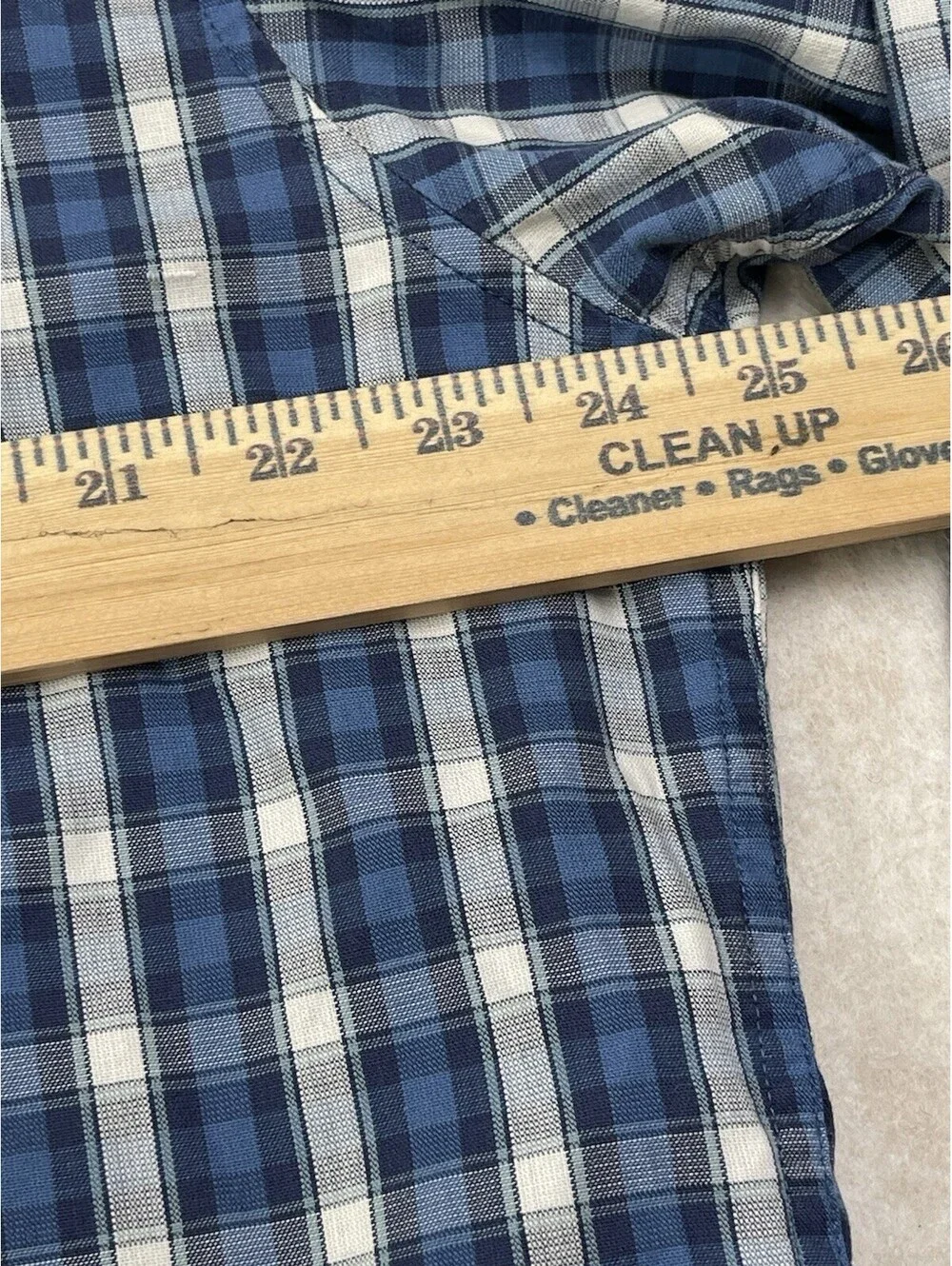 J Crew Mens XL Blue Plaid Button Up Shirt Washed Casual Tailored Fit 100% Cotton
